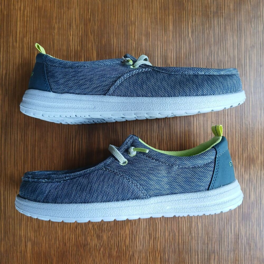 Eddie Bauer Liam Boys Size 2 Slip On Casual Shoes NWOT Gray & Green - Picture 4 of 6